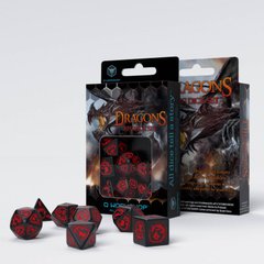 Набор кубиков Q Workshop Dragons Black & red фото 1