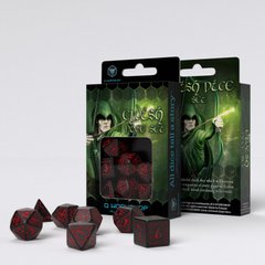 Набор кубиков Q Workshop Elvish Black & red фото 1