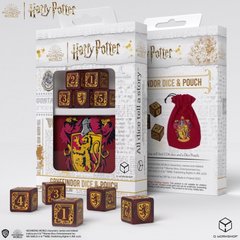 Кубики D6 + Мешочек Q Workshop Harry Potter. Gryffindor Dice & Pouch фото 1