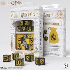 Кубики D6 + Мішочок Q Workshop Harry Potter. Hufflepuff Dice & Pouch зображення 1