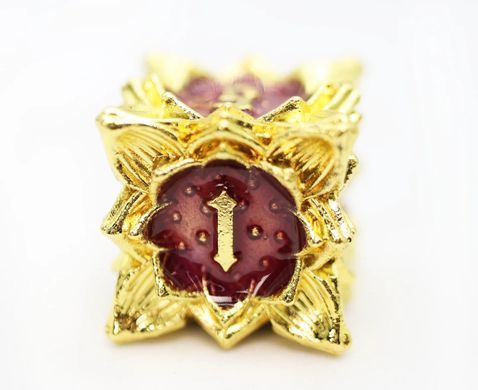 Набор кубиков Metal RPG Dice Set Floral Starburst Carmine Canna (7) фото 3