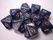 Набор кубиков Chessex Opaque Polyhedral Ten d10 Sets Dusty Blue w/gold