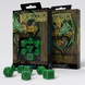 Набор кубиков Q Workshop Celtic 3D Revised Green & black Dice Set