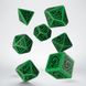 Набір кубиків Q Workshop Celtic 3D Revised Green & black Dice Set