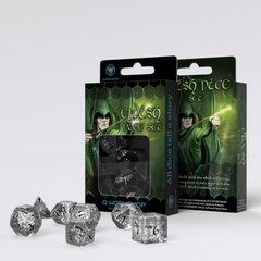Настольная игра Набор кубиков Q Workshop Elvish Translucent & black Dice Set 1