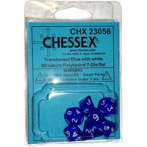Набор кубиков Chessex Mini Blue/white фото 2