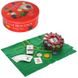 Покерний Набір На 240 Фішок З Номіналом + Сукно (Бляшана Коробка)