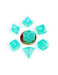 Набір кубиків Fanroll 10mm Mini Stardust Acrylic Poly Dice Set Turquoise зображення 1