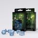 Набор кубиков Q Workshop Elvish Translucent & blue Dice Set