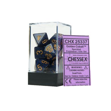 Набор кубиков Chessex Speckled Golden Cobalt фото 2
