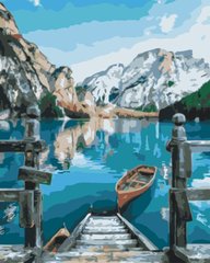Картина за номерами: Човен біля озера Браєс зображення 1