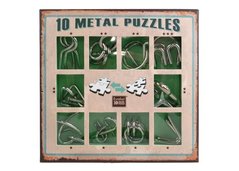 Набор головоломок Metal Puzzles (10 шт.) (Зеленый) (10 Metal Puzzles Green)