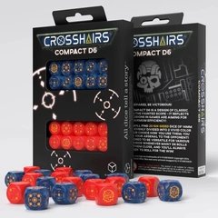 Набір кубиків Q Workshop Crosshairs Compact D6: Cobalt&Red зображення 1