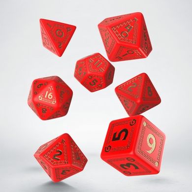 Набор кубиков Q Workshop RuneQuest Red & gold Dice Set фото 2