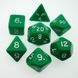 Набір кубиків Chessex Opaque Green w/white