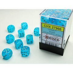 Набор кубиков Chessex Luminary Sky/silver 12mm d6 Dice Block (36) фото 1