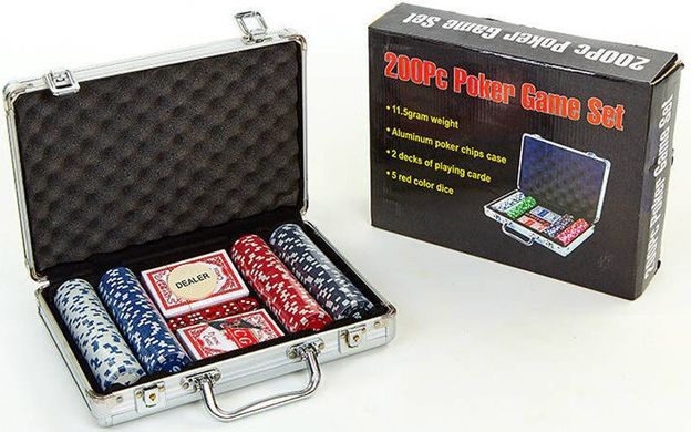 Покерний Набір На 200 Фішок По 11,5 Г (Алюмінієвий Кейс) зображення 2