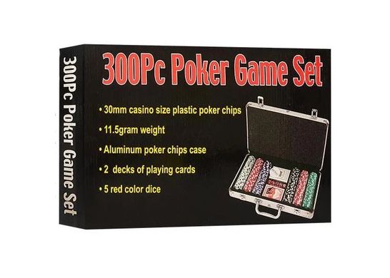 Покерний Набір На 300 Фішок З Номіналом По 11,5 Г(Алюмінієвий Кейс) зображення 1
