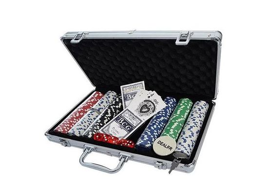 Покерний Набір На 300 Фішок З Номіналом По 11,5 Г(Алюмінієвий Кейс) зображення 3