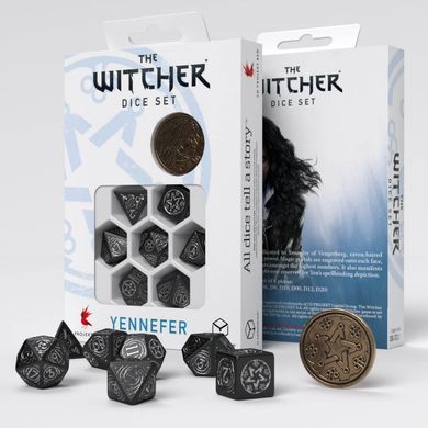 Набор кубиков Q Workshop The Witcher Dice Set. Yennefer - The Obsidian Star фото 1