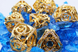 Набор кубиков Gold Jeweled Hollow Hearts Metal RPG Dice Set