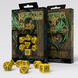 Набір кубиків Q Workshop Celtic 3D Revised Yellow & black Dice Set