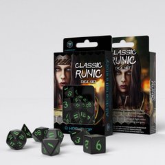 Настольная игра Набор кубиков Q Workshop Classic Runic Black & green 1