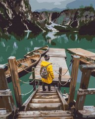 Картина за номерами: Мандрівник на озері Брайес зображення 1