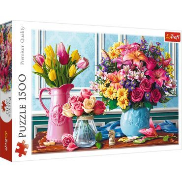 Пазл Цветы в вазах 1500 эл. фото 1