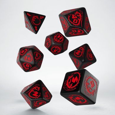 Набір кубиків Q Workshop Dragons Black & red зображення 2