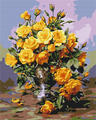 Картина за номерами: Букет жовтих троянд зображення 1