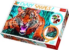 Пазл Crazy Shapes - Один на один с тигром 600 эл.