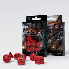 Набір кубиків Q Workshop Dragons Red & black Dice Set зображення 1