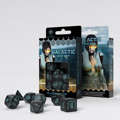 Настольная игра Набор кубиков Q Workshop Galactic Black & blue 1