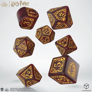 Набор кубиков Q Workshop Harry Potter. Gryffindor Modern Dice Set - Red фото 2