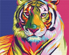 Картина за номерами: Тигр в стилі поп арт зображення 1