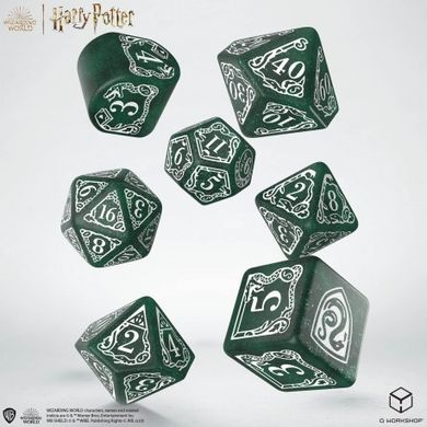 Набор кубиков Q Workshop Harry Potter. Slytherin Modern Dice Set - Green фото 2