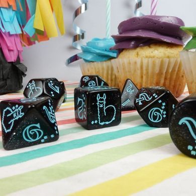 Набор кубиков Q WORKSHOP 20 years: Llama Dice Set фото 3