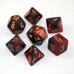 Набір кубиків Chessex Gemini™ Purple-Red w/gold зображення 1