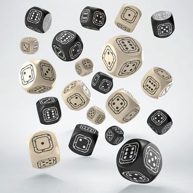 Набор кубиков Fortress Compact D6: Black&Beige фото 2