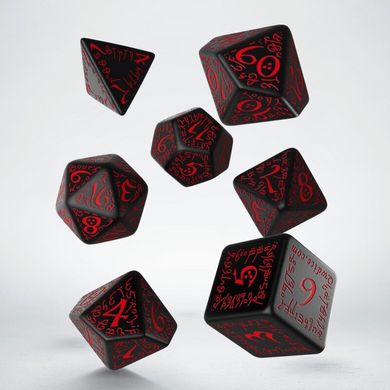 Набор кубиков Q Workshop Elvish Black & red фото 2