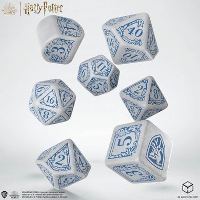 Набор кубиков Q Workshop Harry Potter. Ravenclaw Modern Dice Set - White фото 2