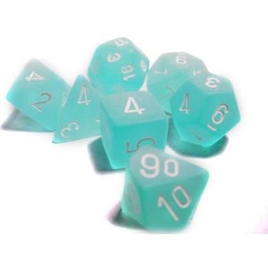 Набор кубиков Chessex Frosted™ Teal w/white фото 1
