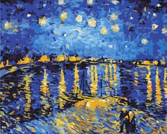 Картина за номерами: Зоряна ніч над Роною. Ван Гог зображення 1
