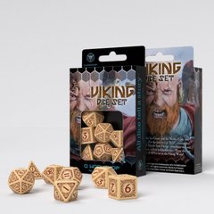 Набір кубиків Q Workshop Viking Beige & burgundy Dice Set зображення 1