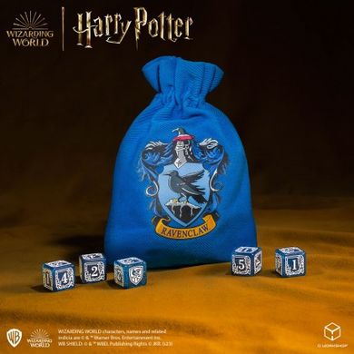 Кубики D6 + Мешочек Q Workshop Harry Potter. Ravenclaw Dice & Pouch фото 2
