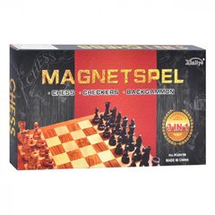 Набор 3 в 1. Шахматы,шашки,нарды Magnetspel (Деревянные фигурки) фото 1