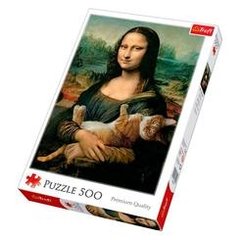 Пазл Мона Ліза і дрімаючи кошеня 500 ел. зображення 1