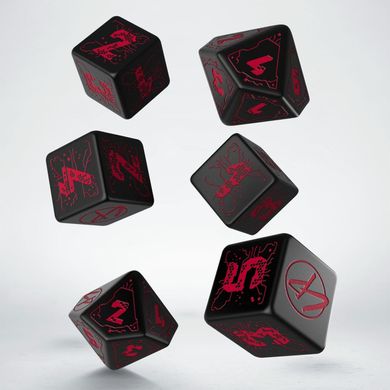 Набор кубиков Q Workshop - Cyberpunk Red Essential Dice Set фото 2