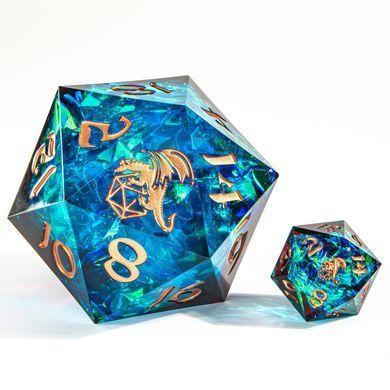 Кубик Sharp Edge Resin 55mm Chonk D20 Blue&Red фото 2